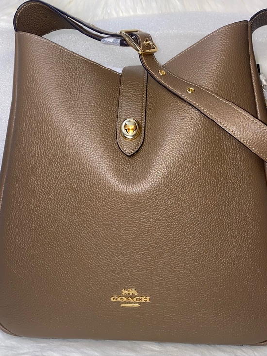 Coach Handbags - Coach Leather Purse Hadley Large Shoulder Bag Dark Stone New with tags
